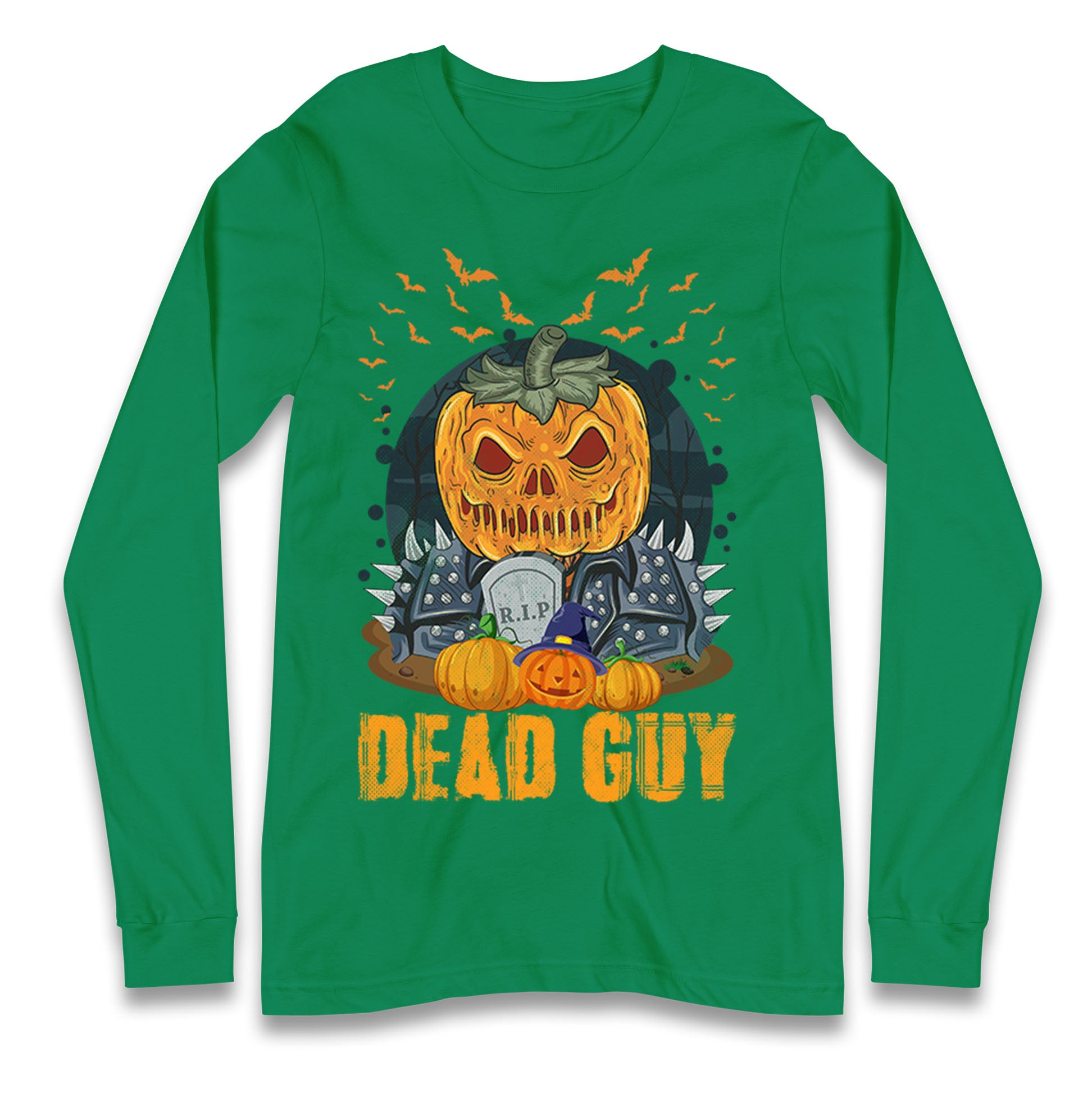 Scary Pumpkin Dead Guy Halloween T Shirt
