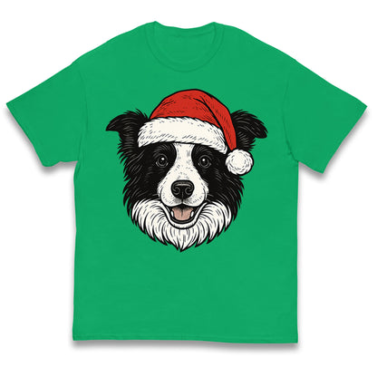 Border Collie Christmas Kids T Shirt