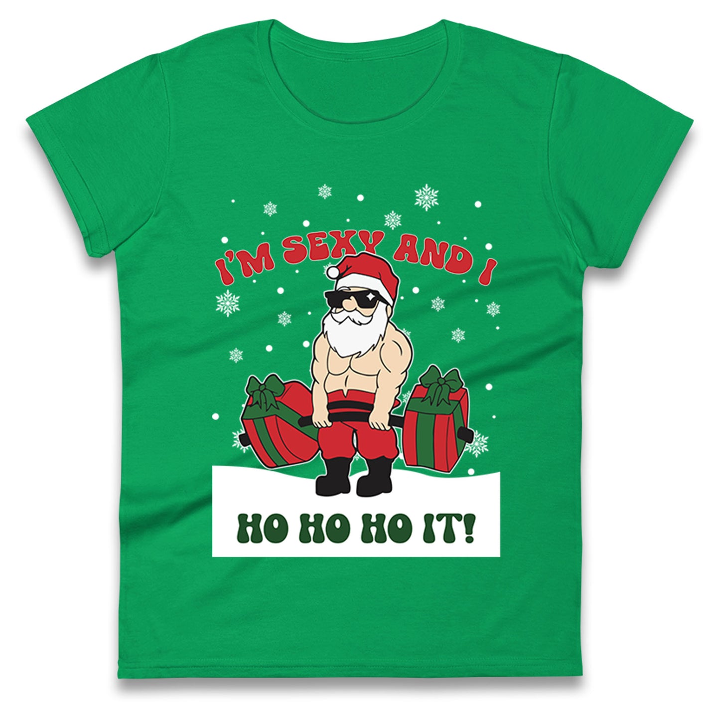 Santa Claus Ho Ho Ho Ladies T Shirt