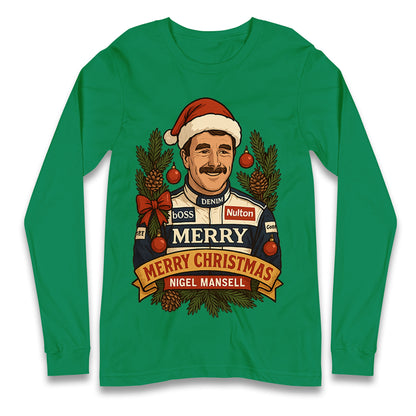 Nigel Mansell Christmas Longsleeve T Shirt
