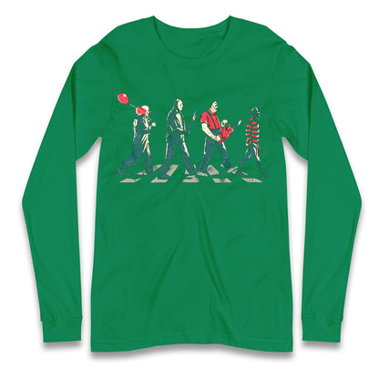 Horror Characters Friends Spoof Halloween Long Sleeve T Shirt