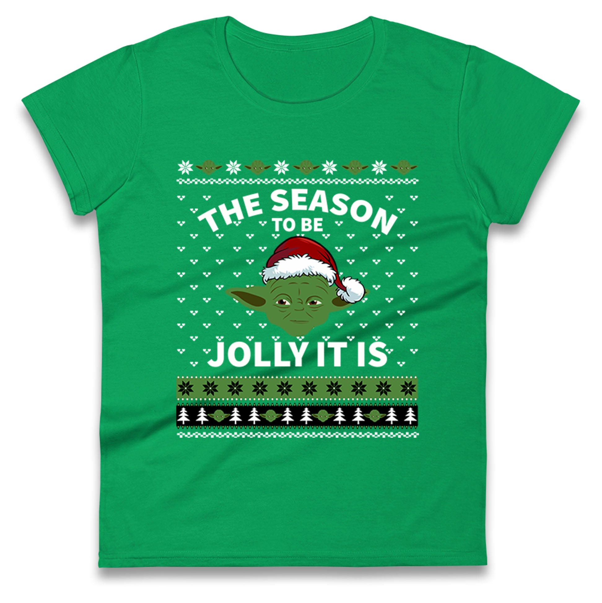 Yoda Christmas Ladies T Shirt