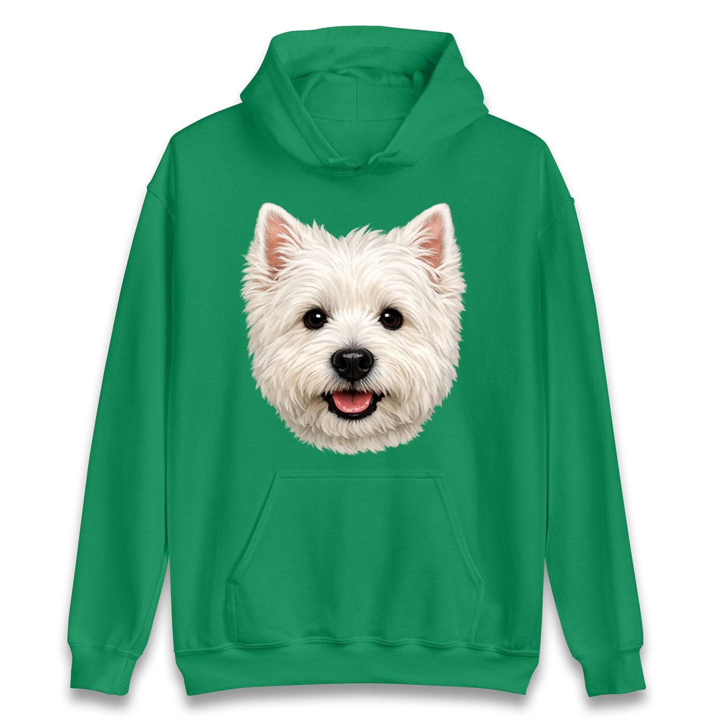 West Highland White Terrier Dog Face Hoodie