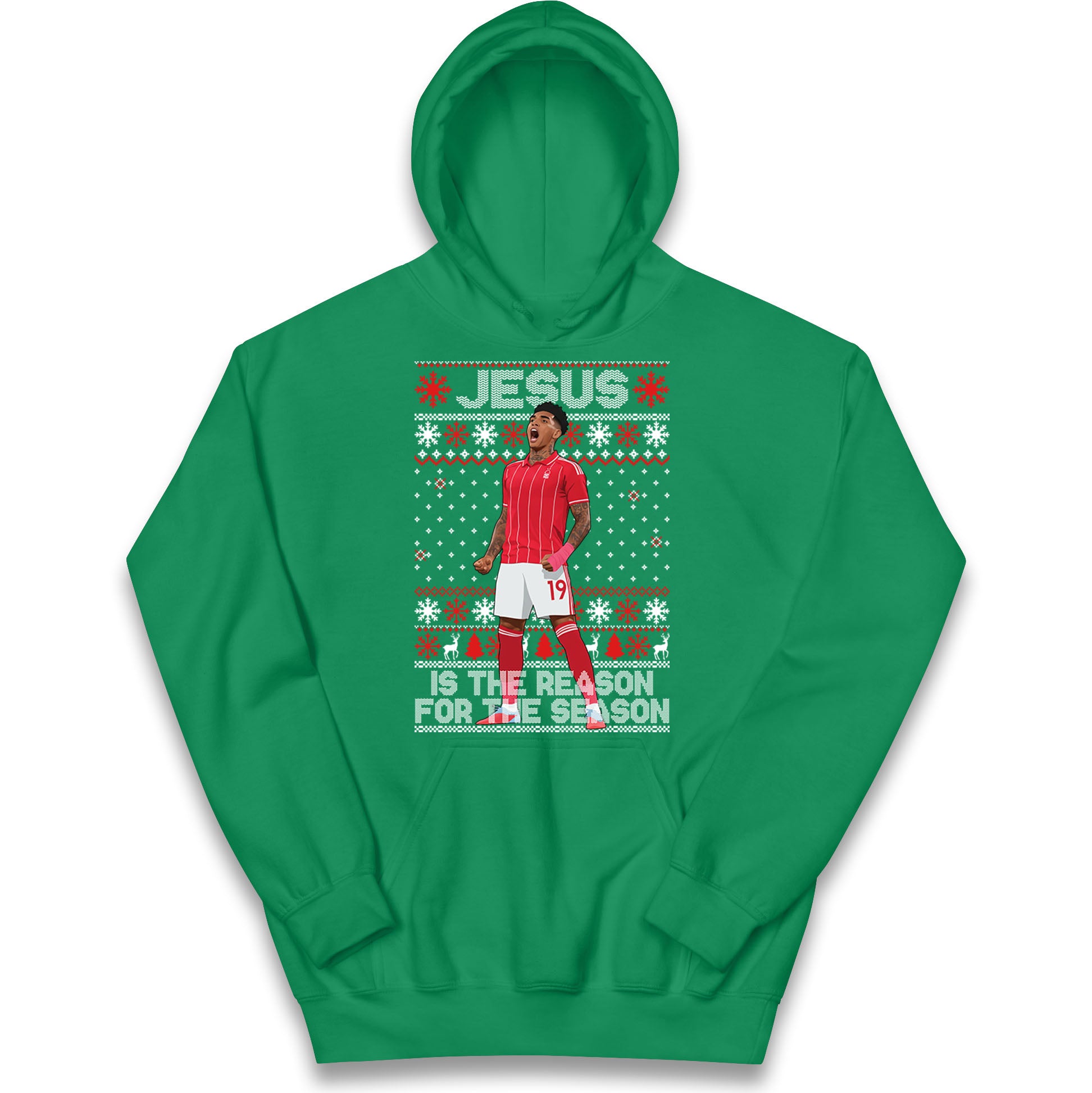 Nottm Forest FC Christmas Kids Hoodie