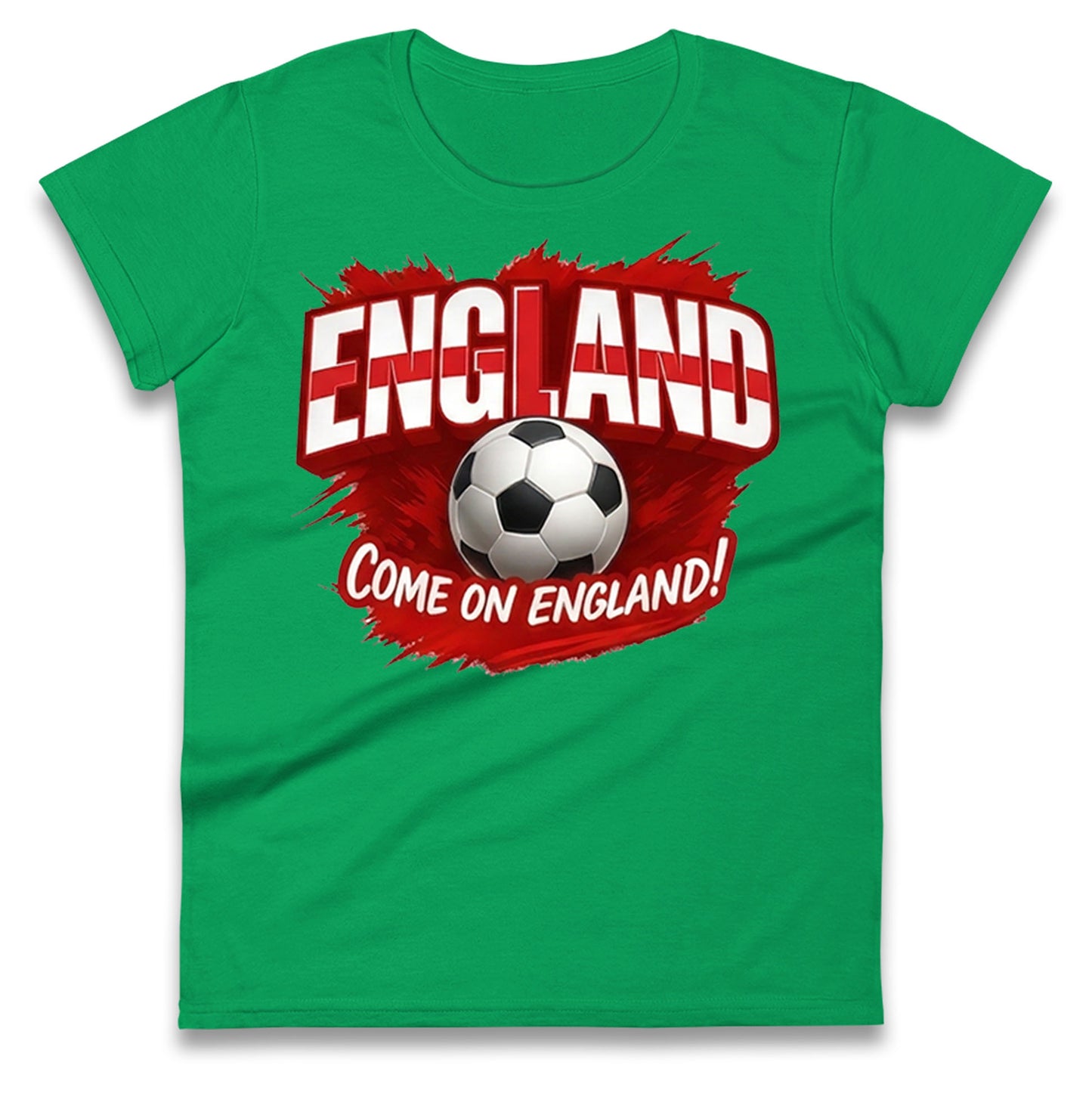 England Retro World Cup Ladies T Shirt 