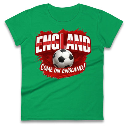 England Retro World Cup Ladies T Shirt 