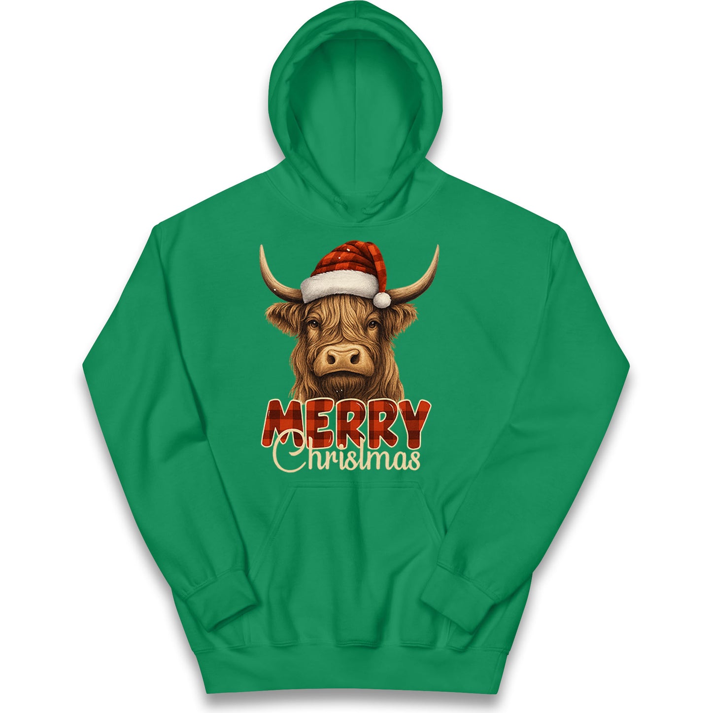 Highland Cow Christmas Kids Hoodie