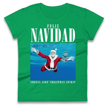 Nirvana Christmas Ladies T Shirt