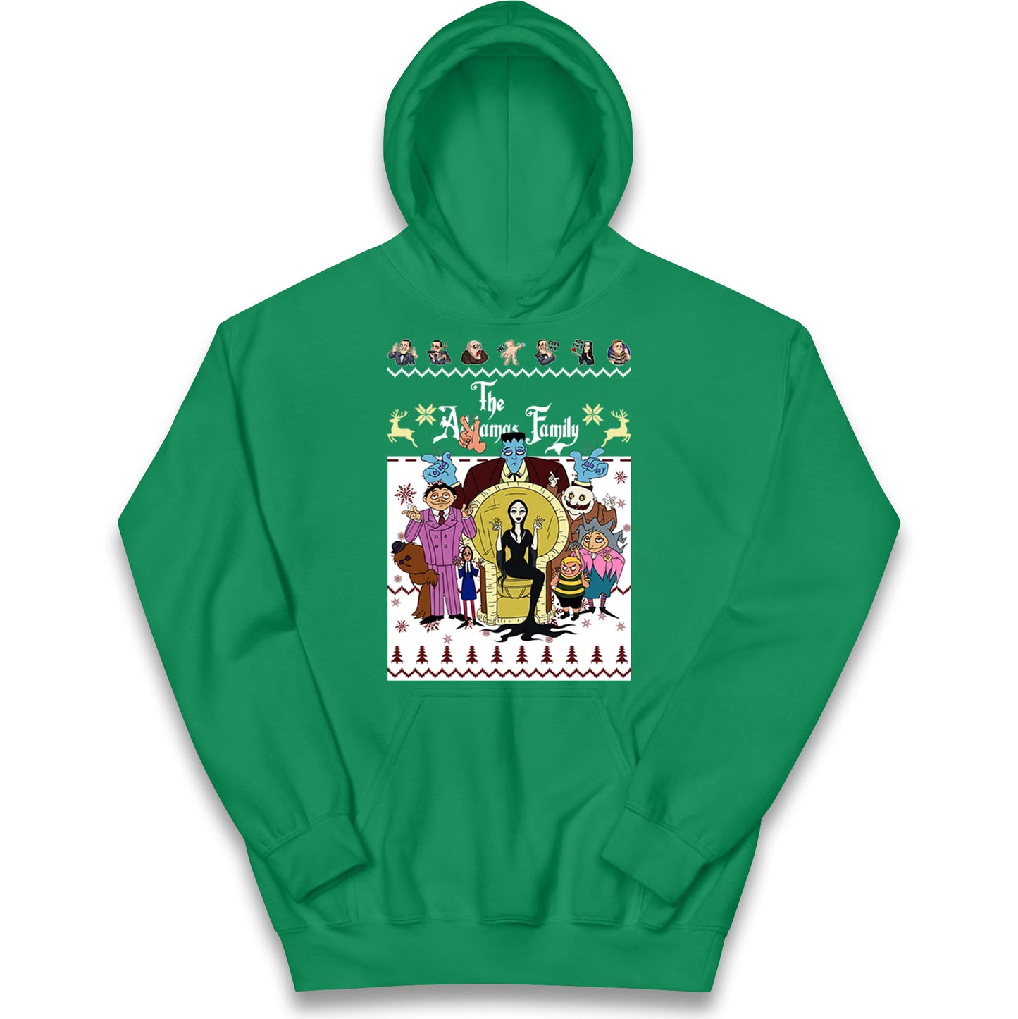 Scary Addams Christmas Kids Hoodie 