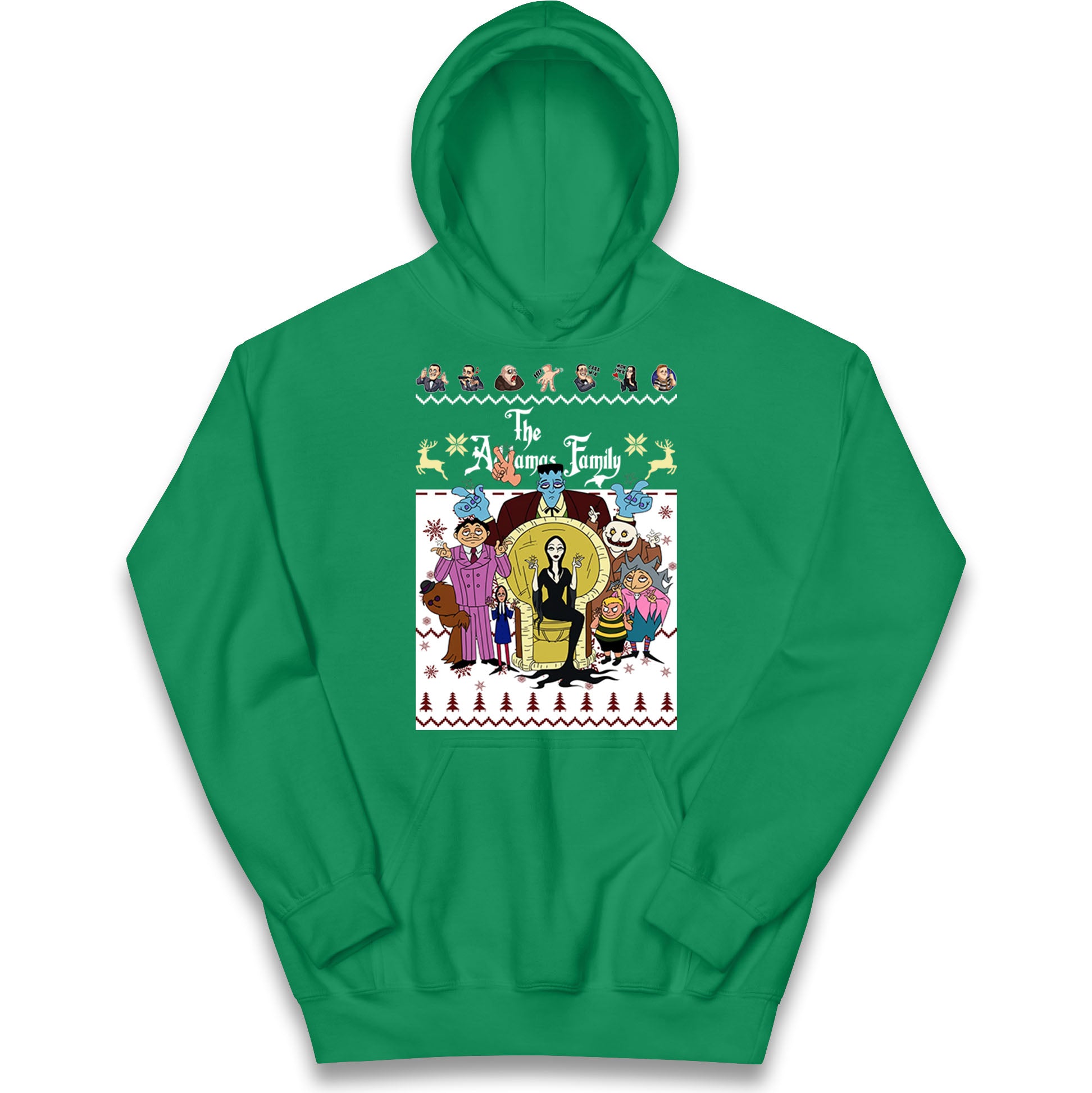 Scary Addams Christmas Kids Hoodie 