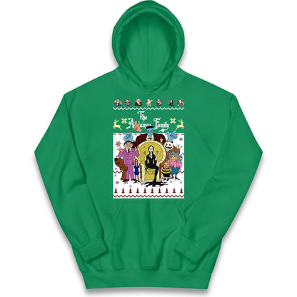 Scary Addams Christmas Kids Hoodie 