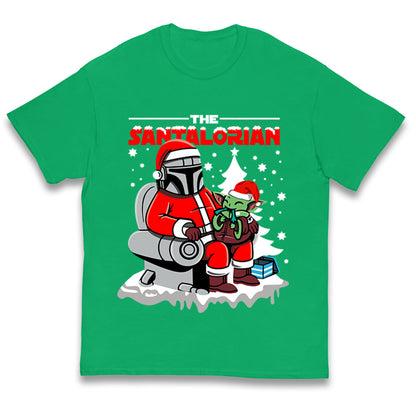 Mandalorian Christmas Kids T Shirt