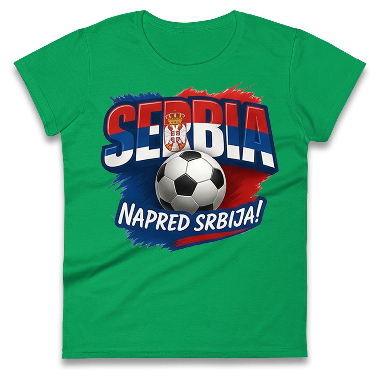Serbia Retro World Cup Ladies T Shirt