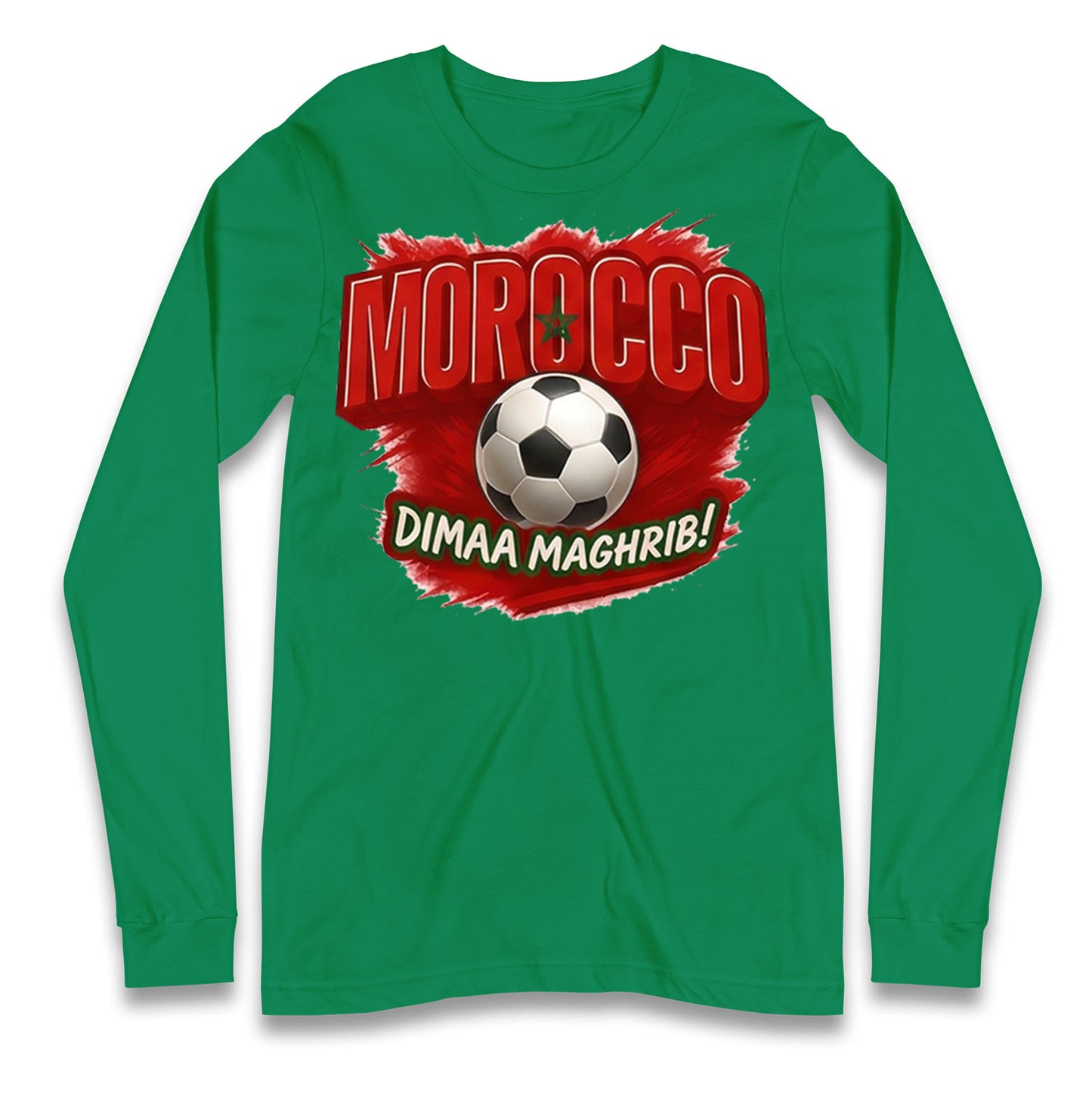 Morocco Retro World Cup Longsleeve T Shirt