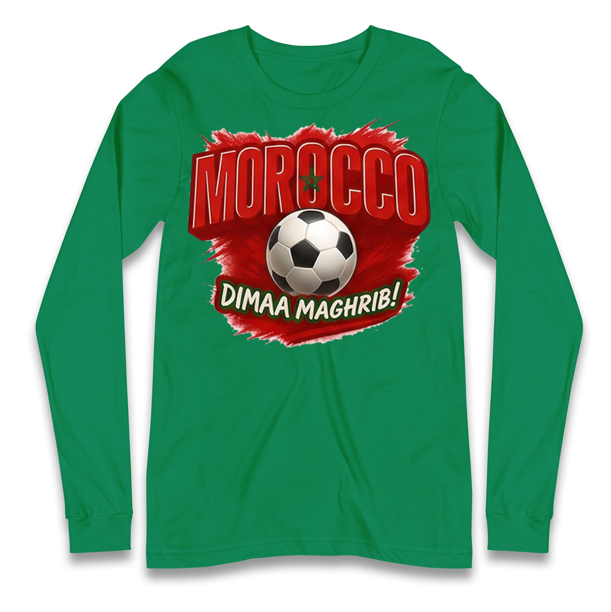 Morocco Retro World Cup Longsleeve T Shirt