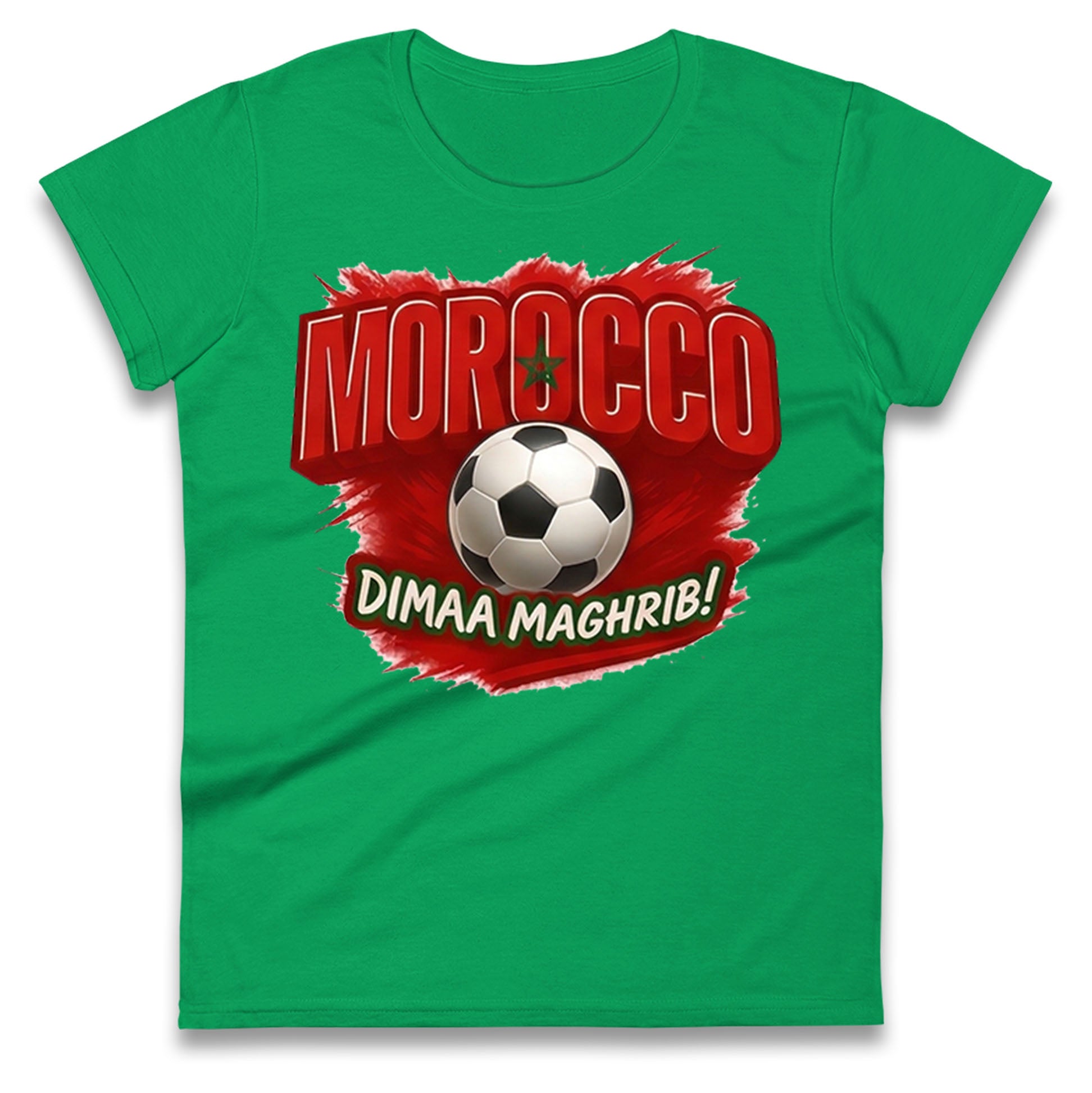 Morocco Retro World Cup Ladies T Shirt