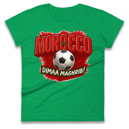 Morocco Retro World Cup Ladies T Shirt