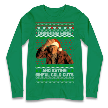 Ed Gein Wine Christmas Longsleeve T Shirt