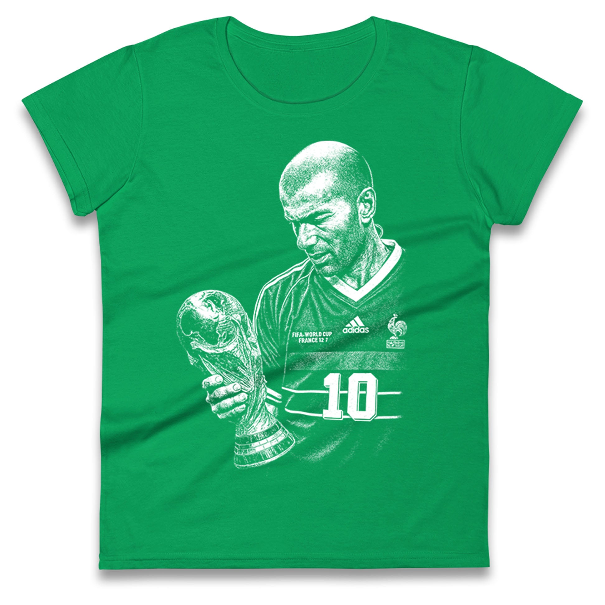 Zidane France Footballer Ladies T Shirt