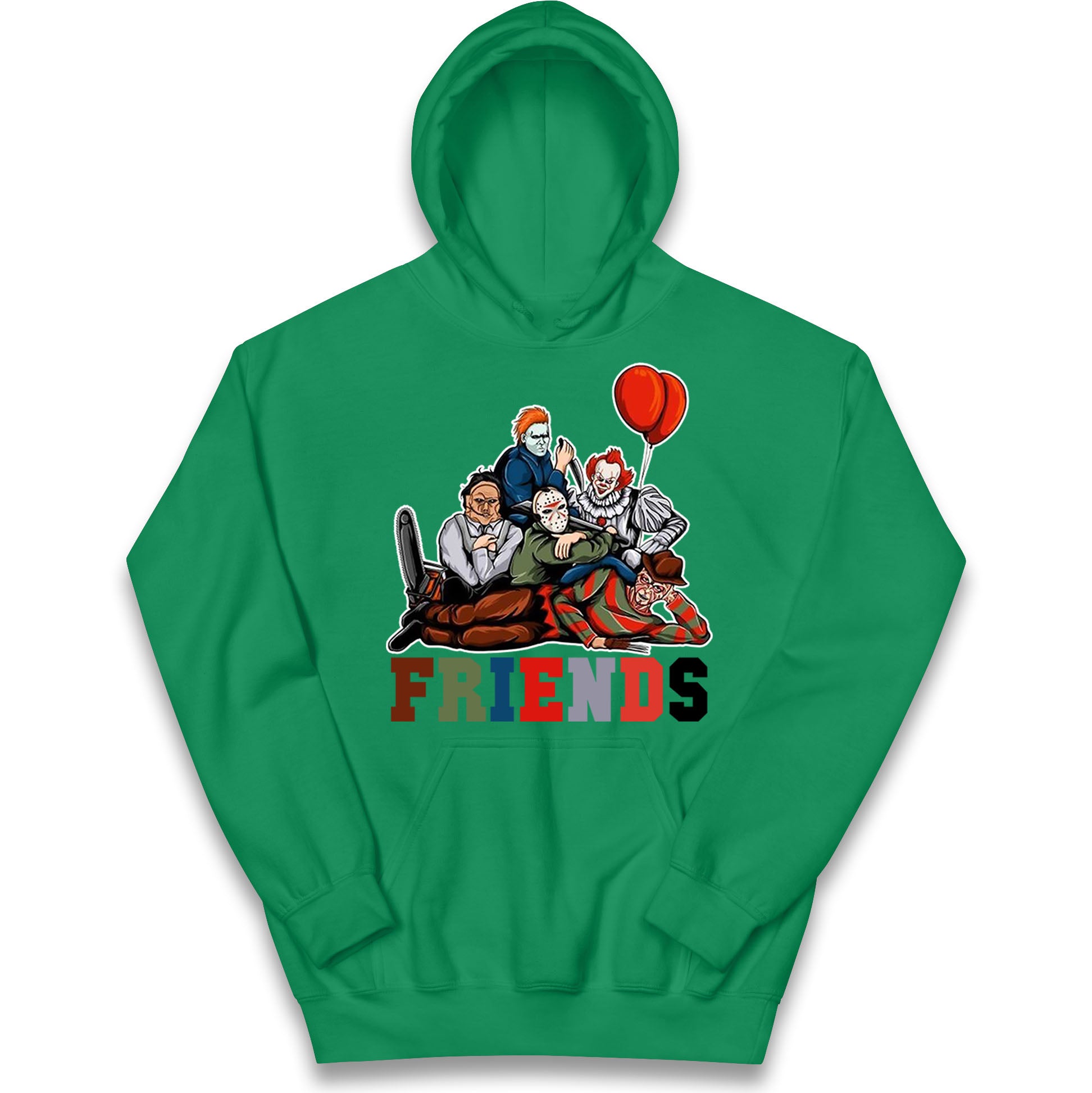 Horror Vintage Characters Friends Halloween Hoodie
