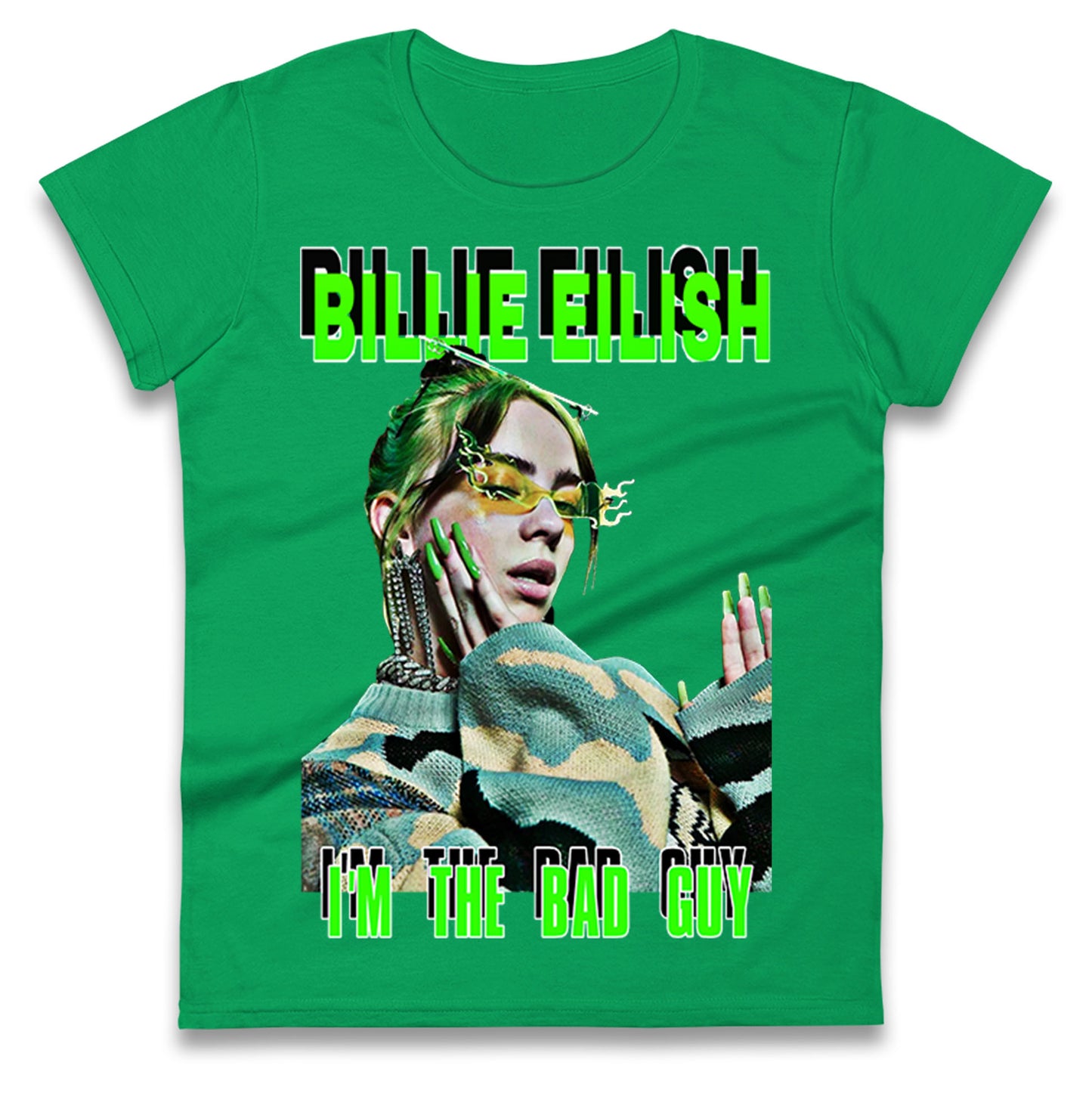 Billie Eilish Singer Ladies T Shirt