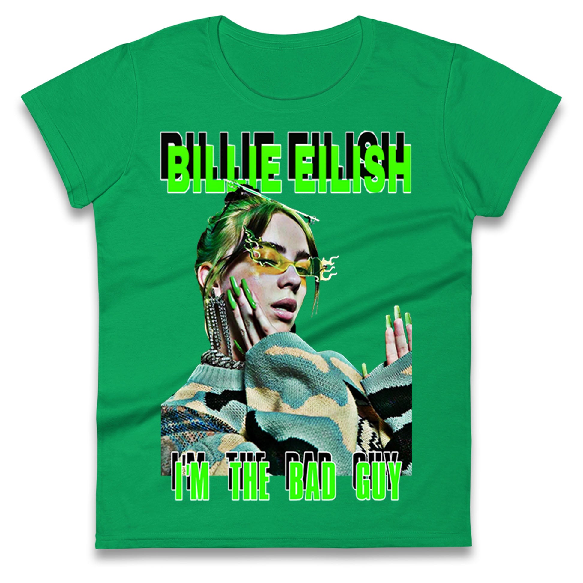 Billie Eilish Singer Ladies T Shirt