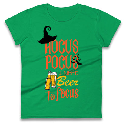 Hocus Pocus I Need Beer To Focus Halloween t shirt
