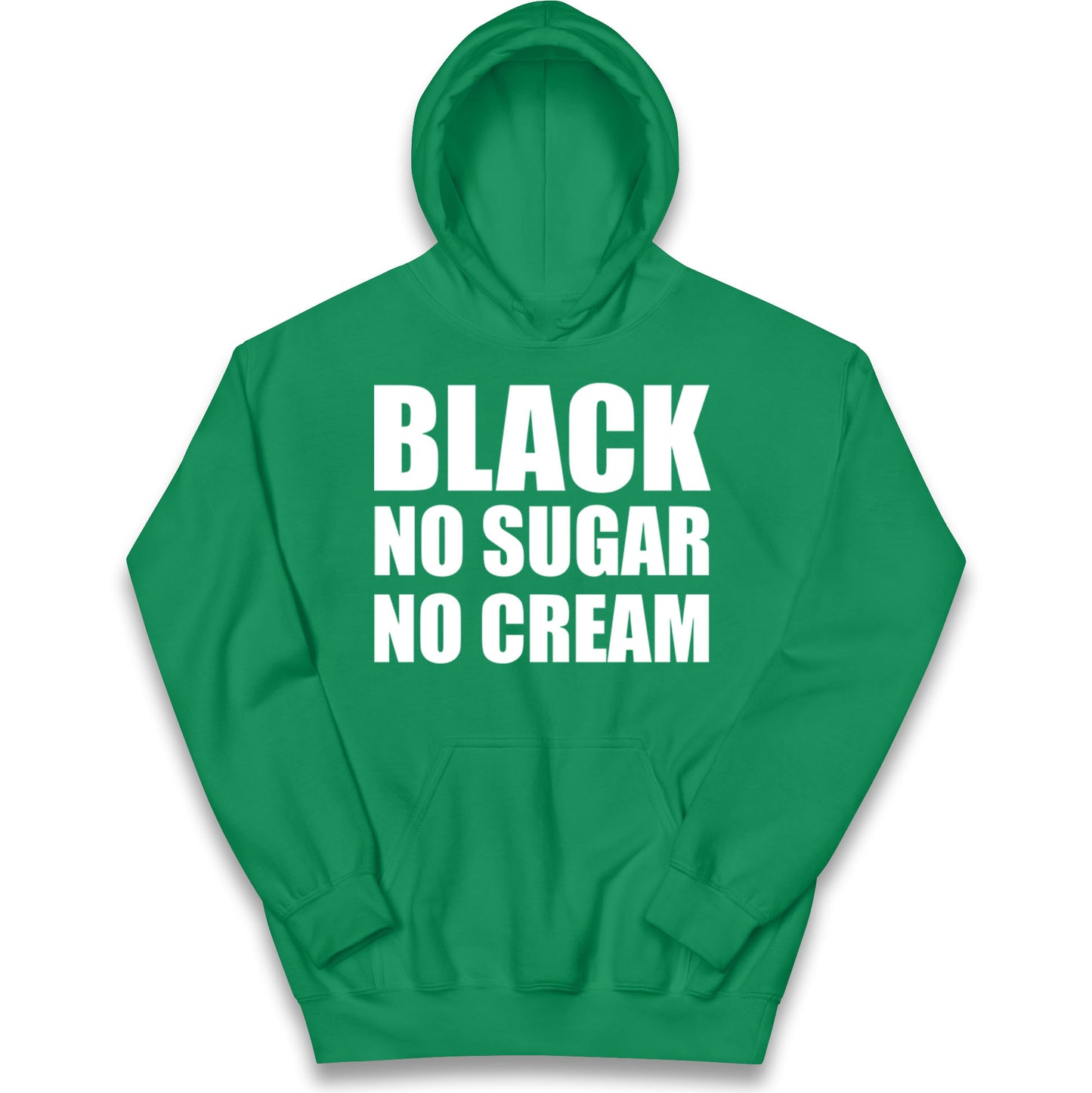 Black No Sugar No Cream Kids Hoodie