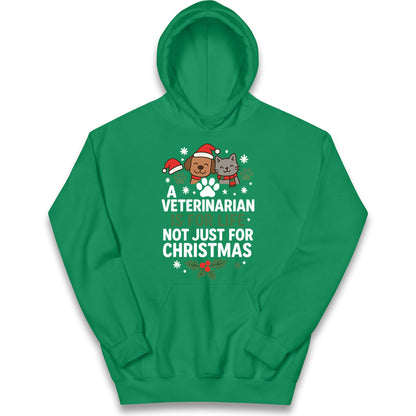 Veterinarian Christmas Kids Hoodie