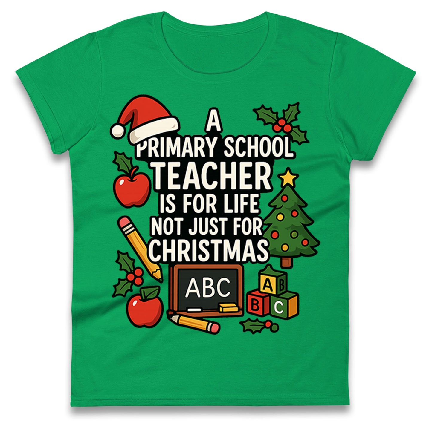 Primary School Teacher Christmas Ladies T Shirt