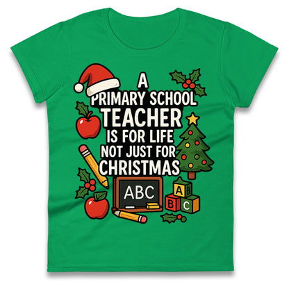 Primary School Teacher Christmas Ladies T Shirt
