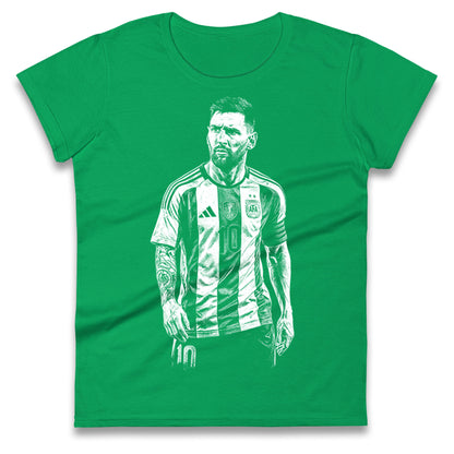 Lionel Messi Argentina Ladies T Shirt 
