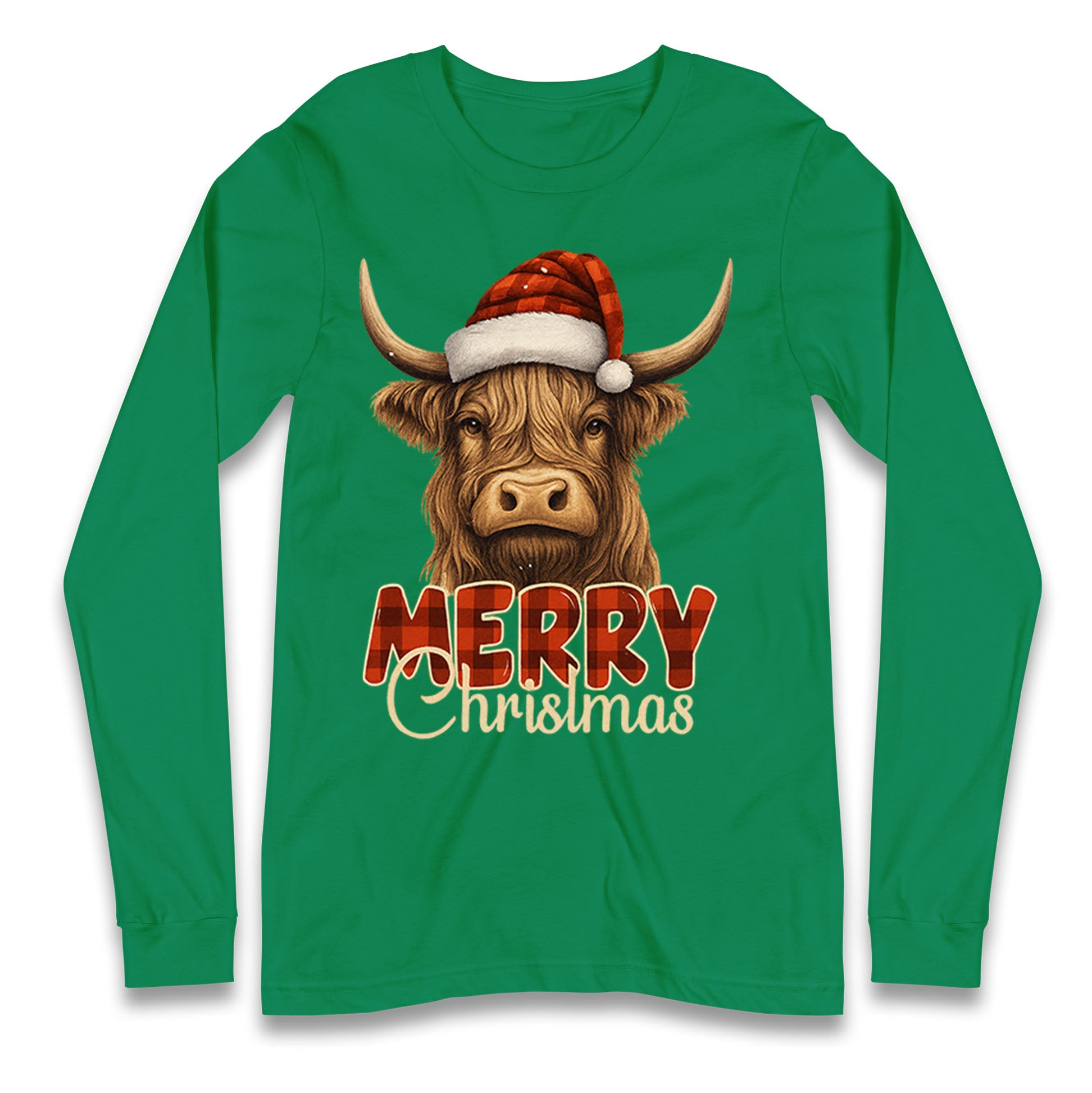 Highland Cow Christmas Longsleeve T Shirt