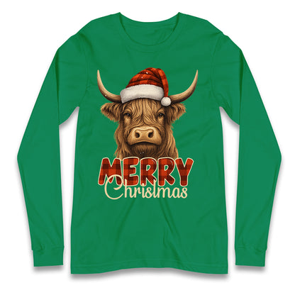 Highland Cow Christmas Longsleeve T Shirt