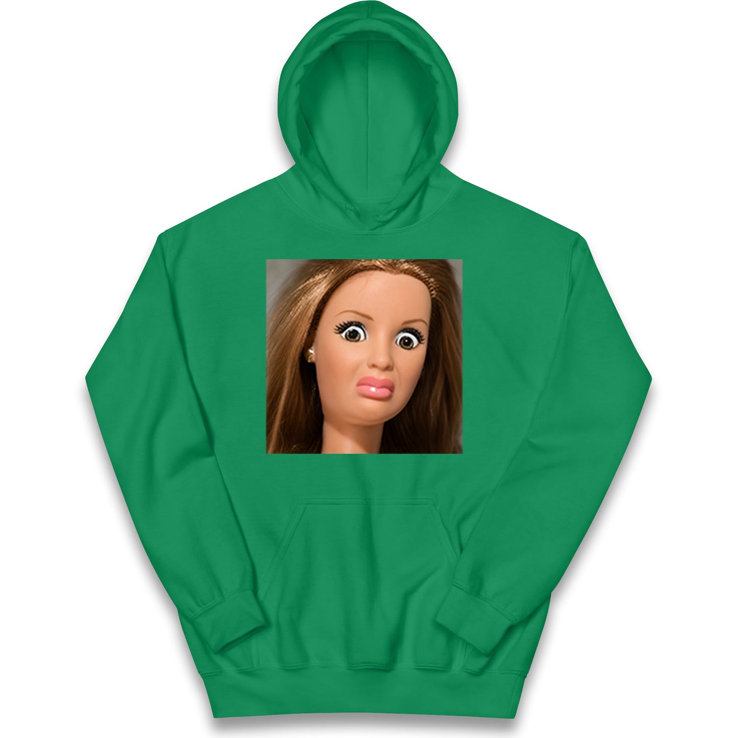 Funny Distressed Doll Face Meme Kids Hoodie