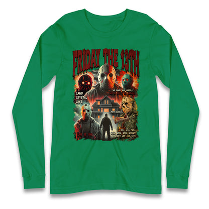 Jason voorhees Friday The 13th horror Halloween Bootleg Long Sleeve T Shirt