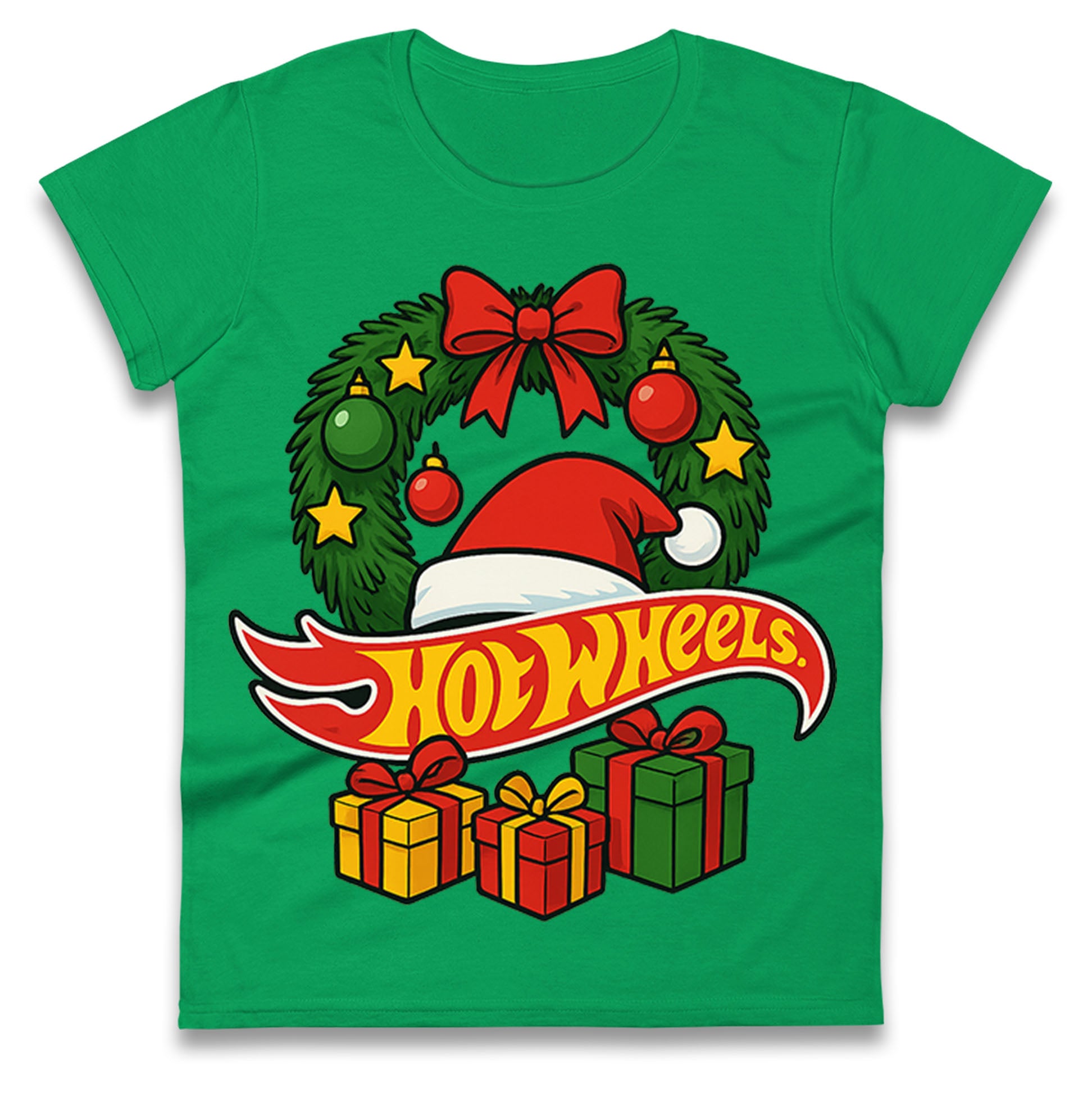 Hotwheels Christmas Ladies T Shirt
