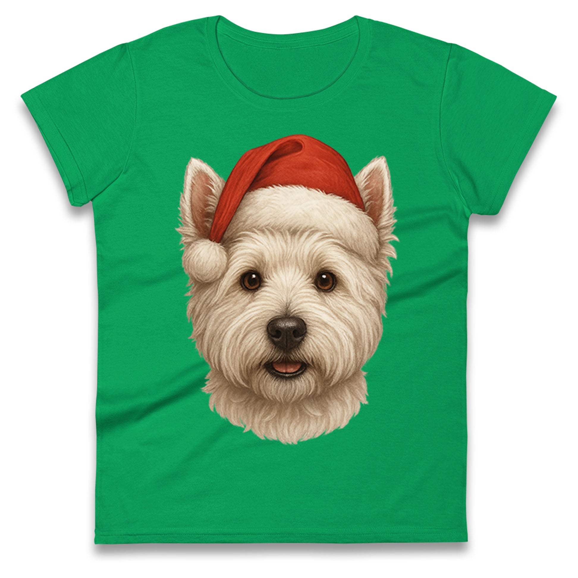 West Highland White Terrier Christmas Ladies T Shirt 