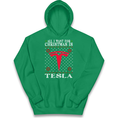 tesla christmas hoodie