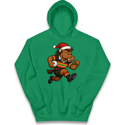 Retro London Broncos Christmas Kids Hoodie