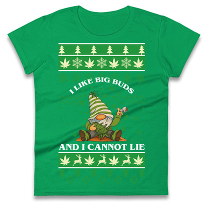 Cannabis Christmas Ladies T Shirt