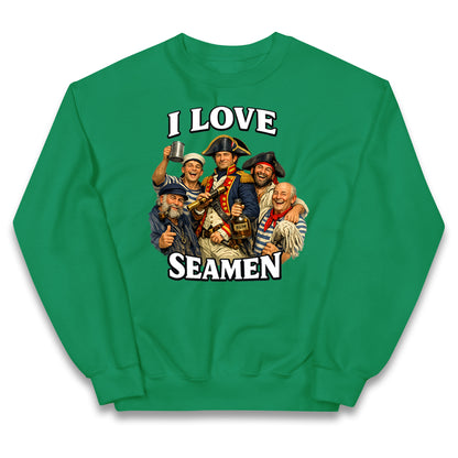 I Love Seamen Funny Cringe Meme Offensive  Kids Jumper
