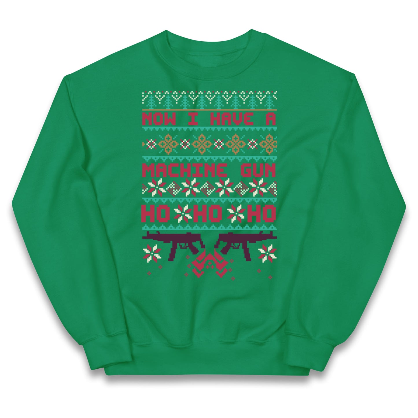 Now I Have A Machine Gun Christmas Kids Jumper
