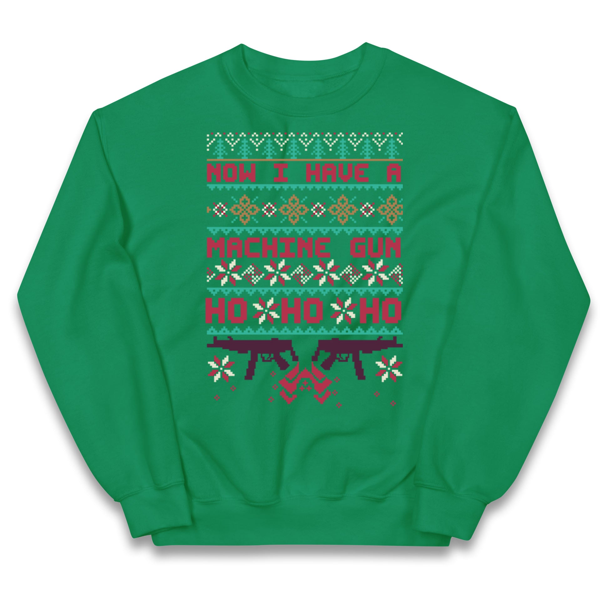 Now I Have A Machine Gun Christmas Kids Jumper