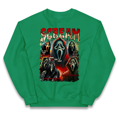 Ghost Face Scream Halloween Bootleg kids Jumper