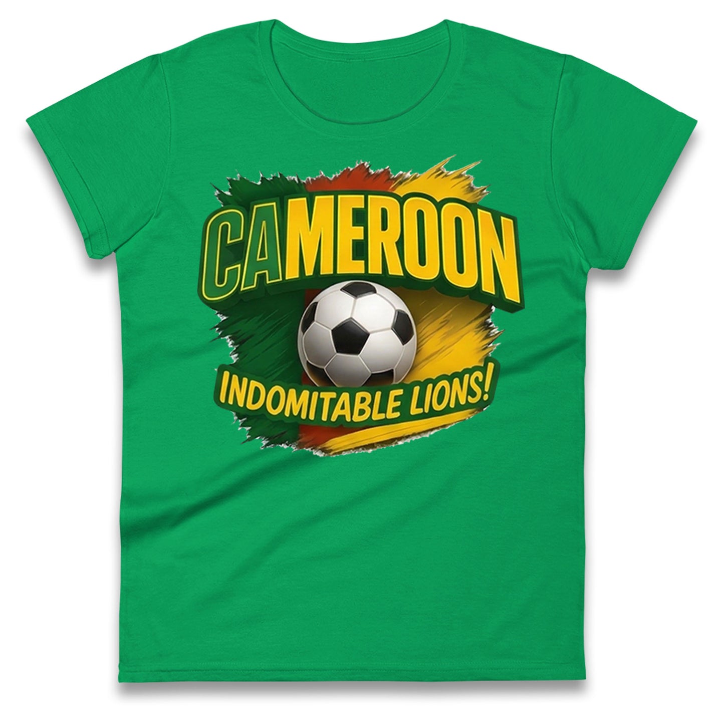 Cameroon Retro World Cup Ladies T Shirt