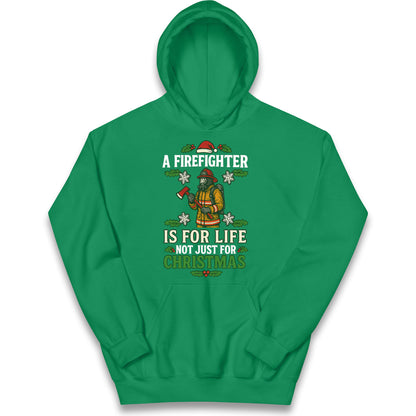 Firefighter Christmas Kids Hoodie