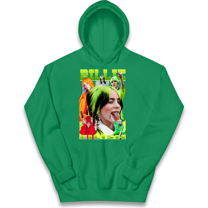 Billie Eilish Green Kids Hoodie
