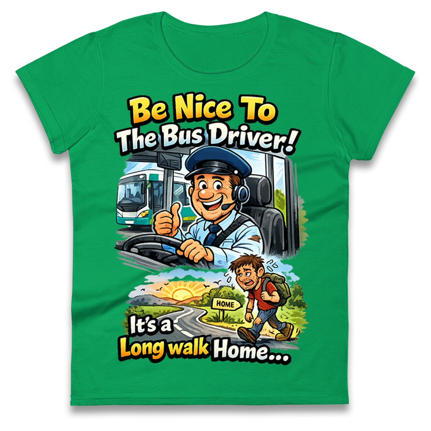 Bus Driver Ladies T Shirt
