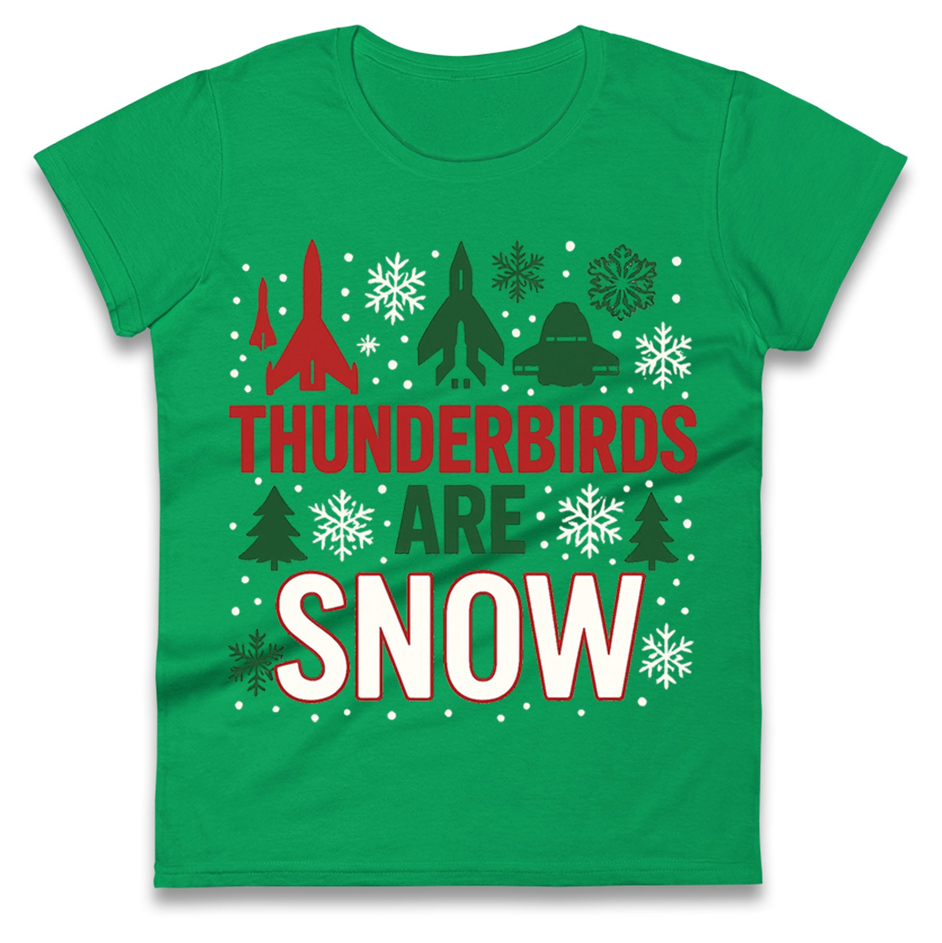 Thunderbirds Christmas Ladies T Shirt